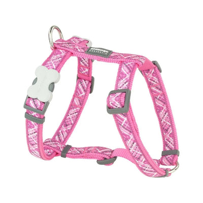 Dog Harness Flanno Hot Pink
