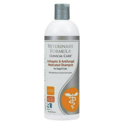 Veterinary Formula Clinical Care Antiseptic and Antifungal Medicated Shampoo for Dogs & Cats - 16 oz.